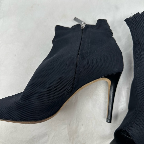 Jimmy Choo Black Mesh Driana Peeps Toes Booties Size 37 - Picture 14 of 15